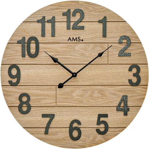 4037445157408 - Wanduhr AMS W9617 braun (eichefarben) Wanduhren Ø 50cm QuarzuhrØ ca50 cmeichefarben Wohnzimmer EsszimmerKücheFlur 4037445157408 - Wanduhr AMS W9617 braun (eichefarben) Wanduhren Ø 50cm QuarzuhrØ ca50 cmeichefarben Wohnzimmer EsszimmerKücheFlur