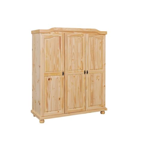 4010340301107 - Altri - Kleiderschrank mit drei Flügeltüren in Kiefer massiv Farbe Eiche 150 x 180 x 56 cm 4010340301107 - Altri - Kleiderschrank mit drei Flügeltüren in Kiefer massiv Farbe Eiche 150 x 180 x 56 cm
