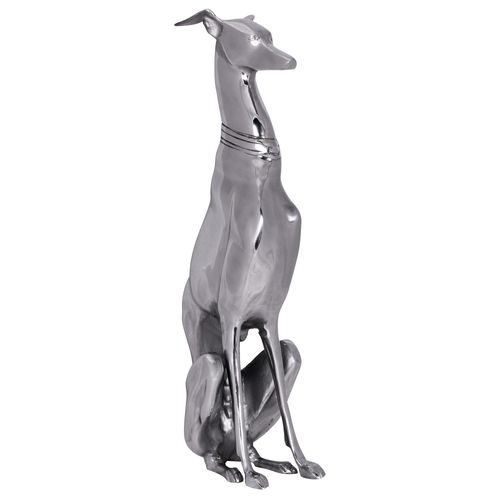 4250739287296 - Dekoration Design Dog aus Aluminium silbern Windhund Skulptur Hundestatue 4250739287296 - Dekoration Design Dog aus Aluminium silbern Windhund Skulptur Hundestatue