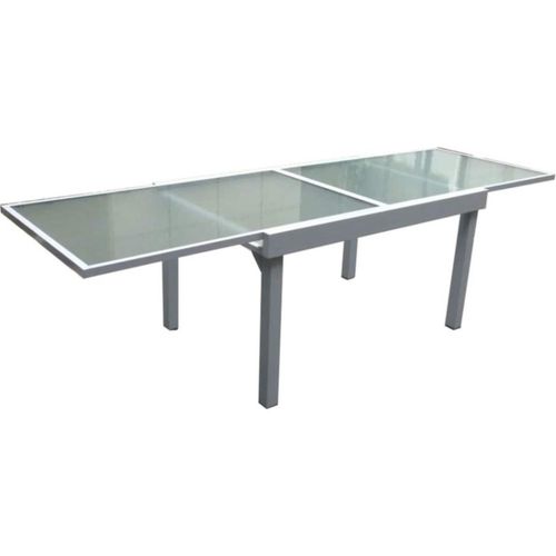 4059865303838 - Ausziehtisch 135 270x90 Garten Terrasse Alu Glas Tisch Esstisch