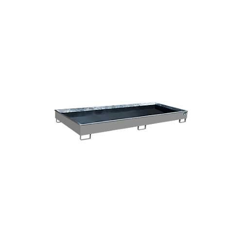 4052462058392 - Regalwanne RW 3300-2 PE mit PE-Einsatz B 3262 x T 1312 x H 267 mm bis 540 l Stahl lackiert mausgrau