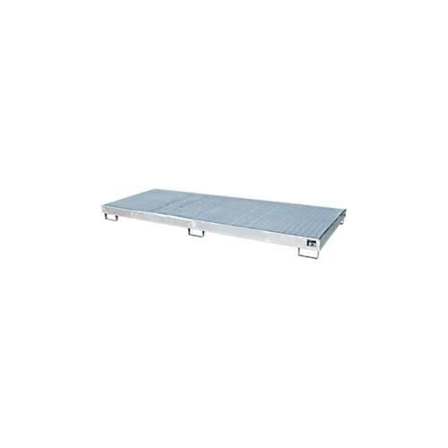 4052462058354 - Regalwanne RW-GR 3300-1 PE mit Gitterrost und PE-Einsatz B 3262 x T 1312 x H 195 mm bis 240 l Stahl feuerverzinkt 4052462058354 - Regalwanne RW-GR 3300-1 PE mit Gitterrost und PE-Einsatz B 3262 x T 1312 x H 195 mm bis 240 l Stahl feuerverzinkt