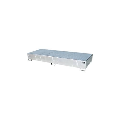 4052462058453 - Regalwanne RW-GR 3300-3 PE mit Gitterrost und PE-Einsatz B 3262 x T 1312 x H 383 mm bis 1000 l Stahl feuerverzinkt 4052462058453 - Regalwanne RW-GR 3300-3 PE mit Gitterrost und PE-Einsatz B 3262 x T 1312 x H 383 mm bis 1000 l Stahl feuerverzinkt