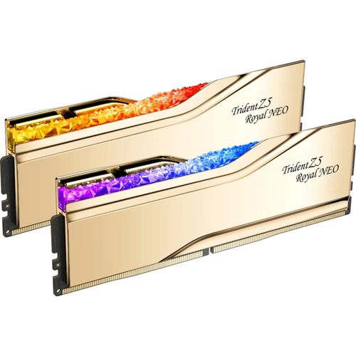 4713294236791 - Trident Z5 Royal Neo RGB DDR5-8000 - 32GB - CL38 - Dual Channel (2 pcs) - AMD EXPO - Gold mit RGB 4713294236791 - Trident Z5 Royal Neo RGB DDR5-8000 - 32GB - CL38 - Dual Channel (2 pcs) - AMD EXPO - Gold mit RGB