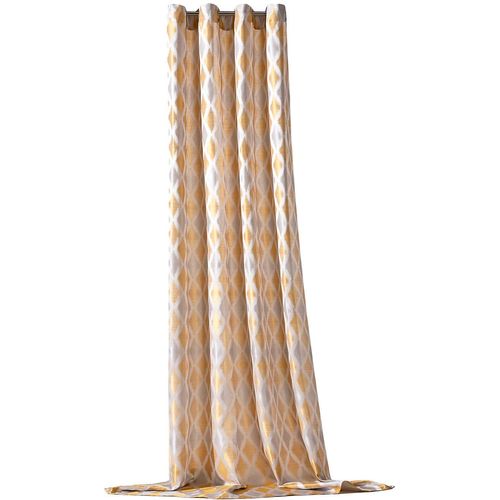 4005385834505 - Vorhang WECKBRODT Raute Gr 1 gelb (senf silberfarben) B140cm H245cm Jacquard Polyester Gardinen Jacquard strukturiert blickdicht Muster Raute Gardine Store 4005385834505 - Vorhang WECKBRODT Raute Gr 1 gelb (senf silberfarben) B140cm H245cm Jacquard Polyester Gardinen Jacquard strukturiert blickdicht Muster Raute Gardine Store