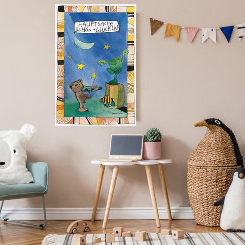 4262513380123 - Leinwandbild LUCKYLINDE Der kleine Bär - Hauptsache schön glücklich bunt (farbe bild(er) bunt) B30cm H40cm T2cm Canvas Holzrahmen Bilder Exklusive JANOSCH Kindermotive 4262513380123 - Leinwandbild LUCKYLINDE Der kleine Bär - Hauptsache schön glücklich bunt (farbe bild(er) bunt) B30cm H40cm T2cm Canvas Holzrahmen Bilder Exklusive JANOSCH Kindermotive