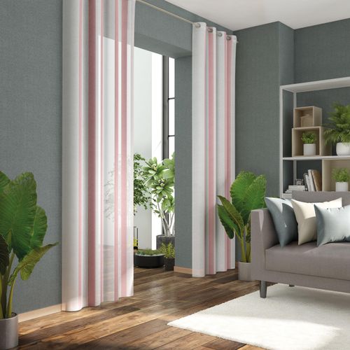 4006470473777 - Vorhang NEUTEX FOR YOU ALASSIO Gr 1 rosa (weiß rosé) B144cm H245cm Jacquard Polyester Gardinen Längssteifen mit Glanzeffekt 4006470473777 - Vorhang NEUTEX FOR YOU ALASSIO Gr 1 rosa (weiß rosé) B144cm H245cm Jacquard Polyester Gardinen Längssteifen mit Glanzeffekt