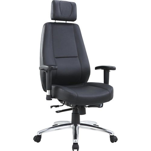 4061753291387 - Bürostuhl Zenit höhenverstellbare Armlehnen Leder schwarz kaiserkraft 4061753291387 - Bürostuhl Zenit höhenverstellbare Armlehnen Leder schwarz kaiserkraft