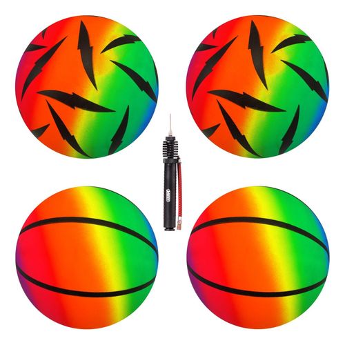 4009197091545 - PVC Ball Rainbow 22 cm verschiedene Designvarianten