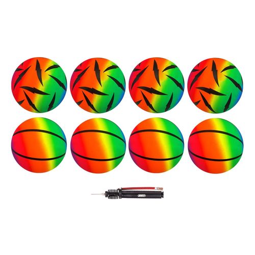4009197091552 - PVC Ball Rainbow 22 cm verschiedene Designvarianten