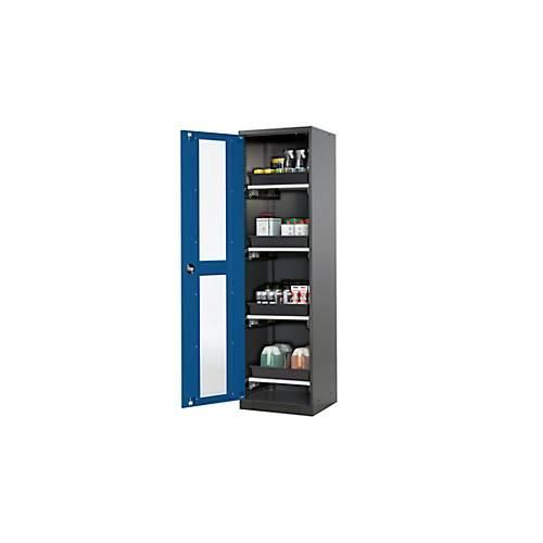 4054923051294 - Chemikalienschrank Asecos CS-CLASSIC-G Flügeltür und Glasausschnitt 4 Auszüge H 1950 mm enzianblau 4054923051294 - Chemikalienschrank Asecos CS-CLASSIC-G Flügeltür und Glasausschnitt 4 Auszüge H 1950 mm enzianblau