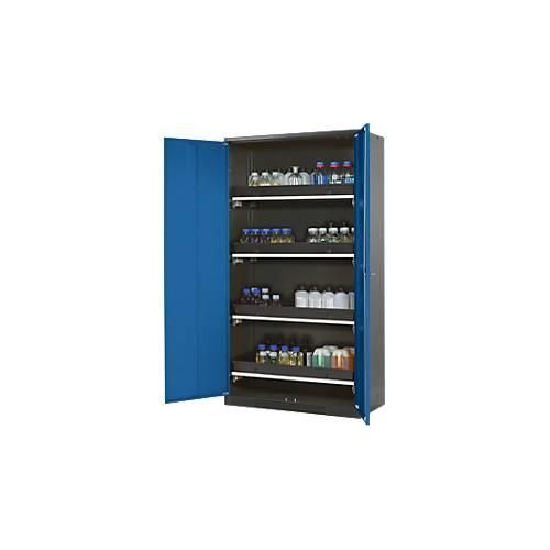 4054923053892 - Chemikalienschrank Asecos CS-CLASSIC Flügeltür 4 Auszugswannen 1055x520x1950 mm enzianblau 4054923053892 - Chemikalienschrank Asecos CS-CLASSIC Flügeltür 4 Auszugswannen 1055x520x1950 mm enzianblau