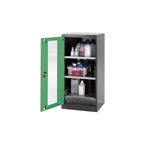 4054923045668 - Chemikalienschrank Asecos CS-CLASSIC-G Flügeltür und Glasausschnitt 2 Böden H 1105 mm resedagrün 4054923045668 - Chemikalienschrank Asecos CS-CLASSIC-G Flügeltür und Glasausschnitt 2 Böden H 1105 mm resedagrün