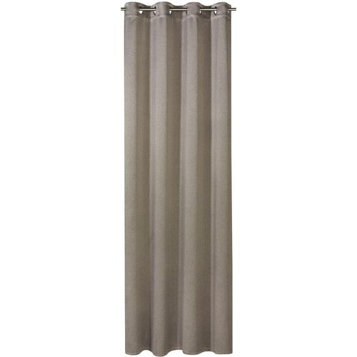 4007863618751 - Gardine Baldo Gr 1 braun Gardinen 235cm Ösen 140cm Polyester Ösenschal aus Dekostoff B140cm H235cm