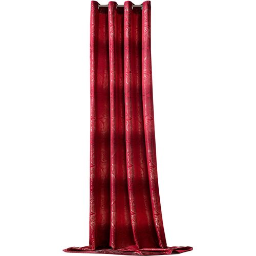 4005385834499 - Vorhang WECKBRODT Gingko Gardinen Gr 245 cm Ösen 140 cm bunt (rot anthrazit) Landhaus Gardinen Ösenschal Gardine Jacquard mit Gingko - Muster blickdicht 4005385834499 - Vorhang WECKBRODT Gingko Gardinen Gr 245 cm Ösen 140 cm bunt (rot anthrazit) Landhaus Gardinen Ösenschal Gardine Jacquard mit Gingko - Muster blickdicht
