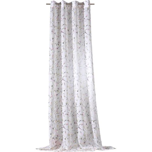 4005385834567 - Vorhang WECKBRODT Mila Gr 1 rosa B140cm H245cm Polyester Gardinen Leinen-Optik transparent mit floralem Digitaldruck Gardine Store 4005385834567 - Vorhang WECKBRODT Mila Gr 1 rosa B140cm H245cm Polyester Gardinen Leinen-Optik transparent mit floralem Digitaldruck Gardine Store
