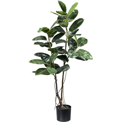 4064118182429 - Kunstbaum CREATIV GREEN Ficus elastica Kunstpflanzen Gr H 180 cm 1 St grün Kunst-Bäume mit Luftwurzeln