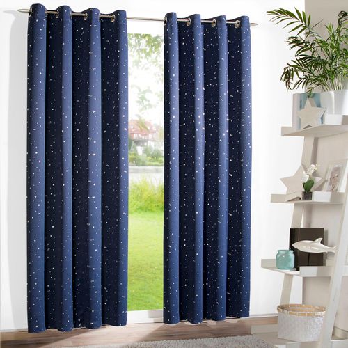 4005385829815 - Vorhang WECKBRODT Sarin blau (nachtblau) B135cm H225cm Microfaser Polyester Gardinen blickdicht Thermo wärme-kälteisolierend abdunkelnd Gardine Store 4005385829815 - Vorhang WECKBRODT Sarin blau (nachtblau) B135cm H225cm Microfaser Polyester Gardinen blickdicht Thermo wärme-kälteisolierend abdunkelnd Gardine Store