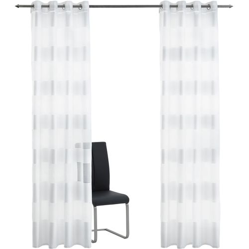 4015161095310 - Gardine DECOLIFE Alia Gr 1 weiß B135cm H245cm Wirkware Polyester Gardinen weiße transparent-dichte Blocksteifen 4015161095310 - Gardine DECOLIFE Alia Gr 1 weiß B135cm H245cm Wirkware Polyester Gardinen weiße transparent-dichte Blocksteifen