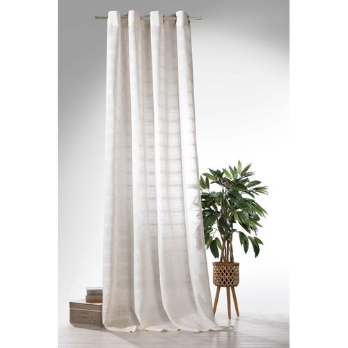 4005385838190 - Vorhang WECKBRODT Boho Gr 1 beige (natur) B135cm H245cm Leinen Polyester Gardinen Leinen-Optik Webstreifen halbtransparent Gardine Store 4005385838190 - Vorhang WECKBRODT Boho Gr 1 beige (natur) B135cm H245cm Leinen Polyester Gardinen Leinen-Optik Webstreifen halbtransparent Gardine Store