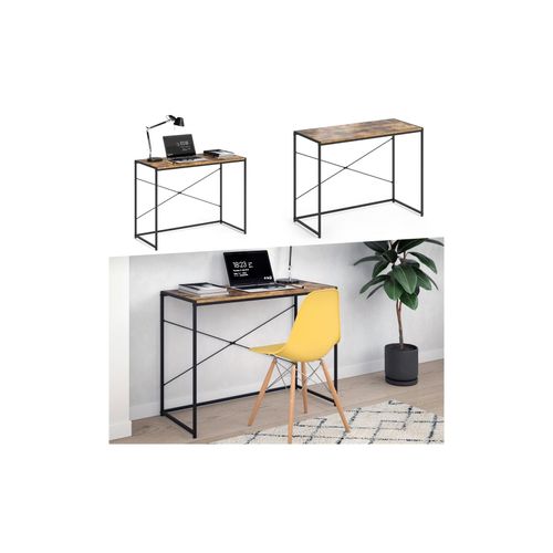 4251421934580 - VICCO Loft Schreibtisch Fyrk Bürotisch Arbeitstisch PC Tisch Holz Natur 100 x 45 cm 4251421934580 - VICCO Loft Schreibtisch Fyrk Bürotisch Arbeitstisch PC Tisch Holz Natur 100 x 45 cm