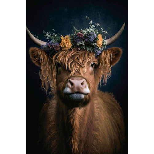 4050743086072 - Glasbild FLOWER COW (BH 80x120 cm)