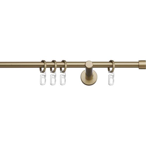 4042627047507 - Gardinenstange INDEKO Andrax Gr 1 gold (goldfarben messingfarben) L120cm Ø12mm Stahl Gardinenstangen Komplett-Set inkl Ringen und Montagematerial 4042627047507 - Gardinenstange INDEKO Andrax Gr 1 gold (goldfarben messingfarben) L120cm Ø12mm Stahl Gardinenstangen Komplett-Set inkl Ringen und Montagematerial