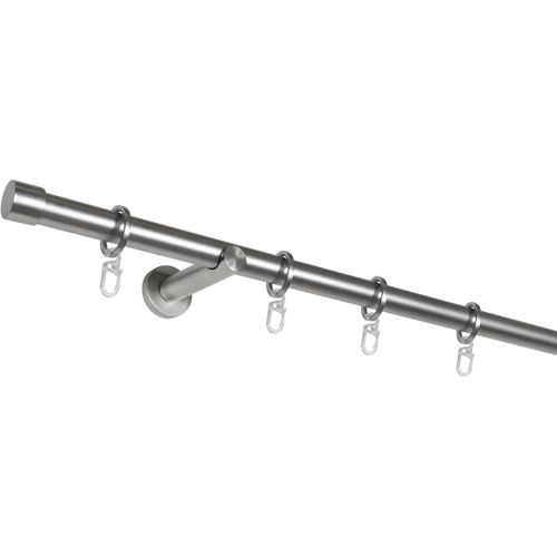 4040255902410 - Gardinenstange MYDECO Cap Gr 1 silber (edelstahl optik) L160cm T20cm Ø20mm Aluminium Gardinenstangen