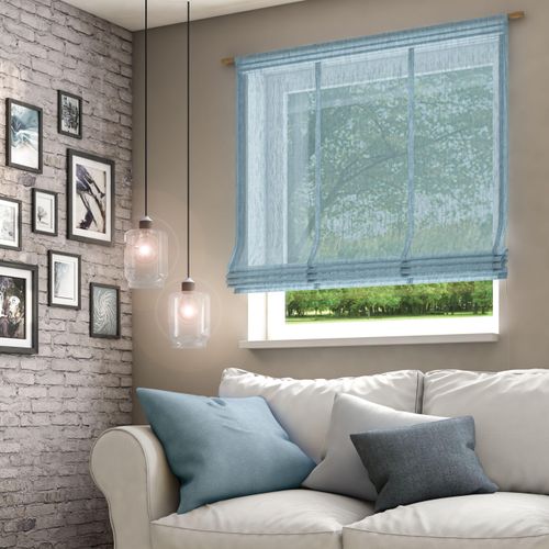 4006470481949 - Raffrollo NEUTEX FOR YOU Libre-ECO Raffrollos Gr 140 cm Stangendurchzug 80 cm blau Raffrollos halbtransparent 4006470481949 - Raffrollo NEUTEX FOR YOU Libre-ECO Raffrollos Gr 140 cm Stangendurchzug 80 cm blau Raffrollos halbtransparent