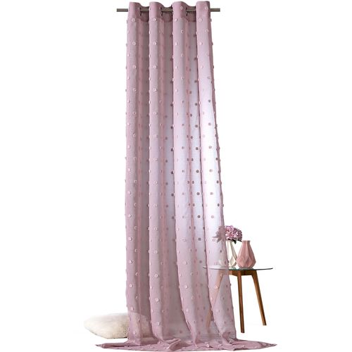 4005385833317 - Vorhang WECKBRODT Julina Gardinen Gr 245 cm Ösen 135 cm rosa (altrosa) Landhaus Gardinen Ösenschal Gardine transparent Leinen mit Pompoms 4005385833317 - Vorhang WECKBRODT Julina Gardinen Gr 245 cm Ösen 135 cm rosa (altrosa) Landhaus Gardinen Ösenschal Gardine transparent Leinen mit Pompoms