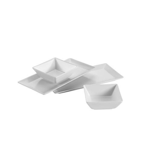 9001794697446 - Servier-Set Porzellan MANHATTAN CITY 4-teilig (Farbe Weiß)