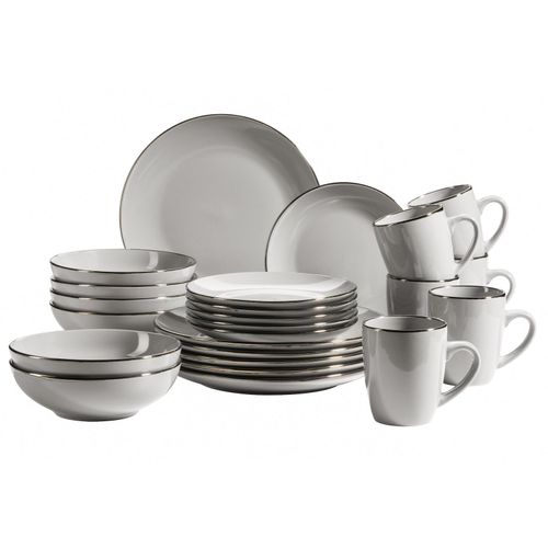 9001794790475 - Mäser Serie Metallic Rim Kombiservice 24 teilig für 6 Personen 9001794790475 - Mäser Serie Metallic Rim Kombiservice 24 teilig für 6 Personen