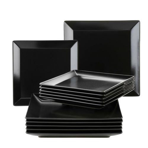 9001794878005 - Teller-Set Porzellan Manhattan City Schwarz 9001794878005 - Teller-Set Porzellan Manhattan City Schwarz