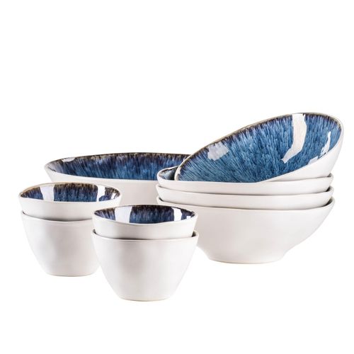 9001794867818 - Salatschüssel-Set Steinzeug FROZEN 9 (Farbe Blau)
