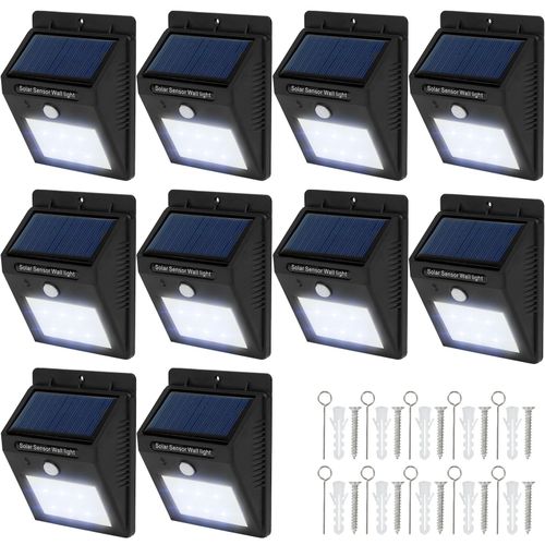 4260435992561 - tectake® 10er-Set Solarlampe mit Bewegungsmelder Erfassungswinkel 120° einfache Montage 97 x 51 x 124 cm 4260435992561 - tectake® 10er-Set Solarlampe mit Bewegungsmelder Erfassungswinkel 120° einfache Montage 97 x 51 x 124 cm