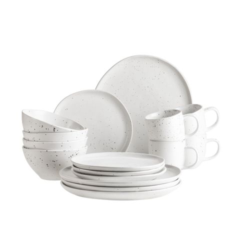 9001794960373 - Geschirr-Set Keramik Andoro Weiß Schwarz