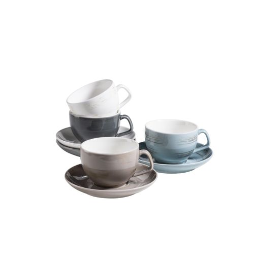 9001794785693 - Kaffeetassen-Set Porzellan Derby Blau Weiß Beige Grau 9001794785693 - Kaffeetassen-Set Porzellan Derby Blau Weiß Beige Grau