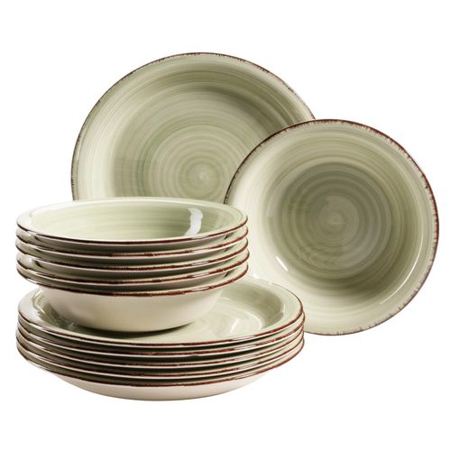 9001794723831 - Tafelservice Geschirr Set Teller Schüssel Serie Lumaca Olivgrün MÃSER - B-Ware sehr gut 9001794723831 - Tafelservice Geschirr Set Teller Schüssel Serie Lumaca Olivgrün MÃSER - B-Ware sehr gut