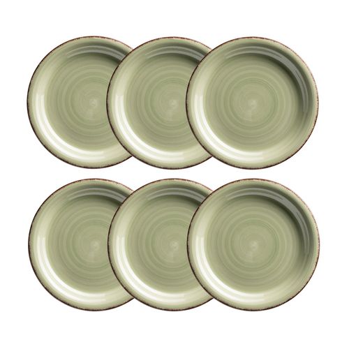 9010933001471 - Dessertteller-Set Steingut Lumaca (Farbe Olivgrün)