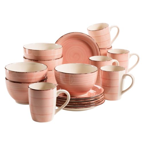 9001794723893 - Kaffeeservice HOME AFFAIRE Geschirr-Set Service Bel Tempo Geschirr-Sets Gr 18 tlg orange (koralle) mit Spiraldekor 18 Teile für 6 Personen 9001794723893 - Kaffeeservice HOME AFFAIRE Geschirr-Set Service Bel Tempo Geschirr-Sets Gr 18 tlg orange (koralle) mit Spiraldekor 18 Teile für 6 Personen