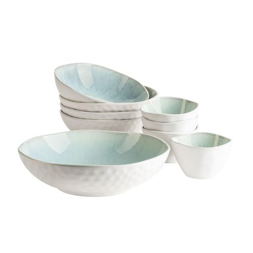 9001794967501 - Salatschüssel-Set Steinzeug Frozen 9 (Farbe Grün) 9001794967501 - Salatschüssel-Set Steinzeug Frozen 9 (Farbe Grün)