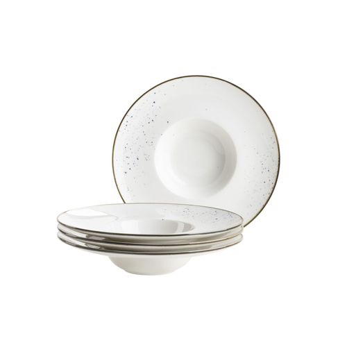 9001794977555 - Gourmetteller Set Porzellan Pintar 4 (Farbe Beige Blau) 9001794977555 - Gourmetteller Set Porzellan Pintar 4 (Farbe Beige Blau)
