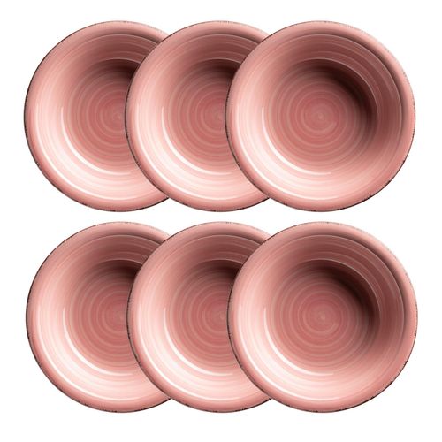 9010933000092 - Suppenteller-Set Steingut Lumaca (Farbe Koralle)