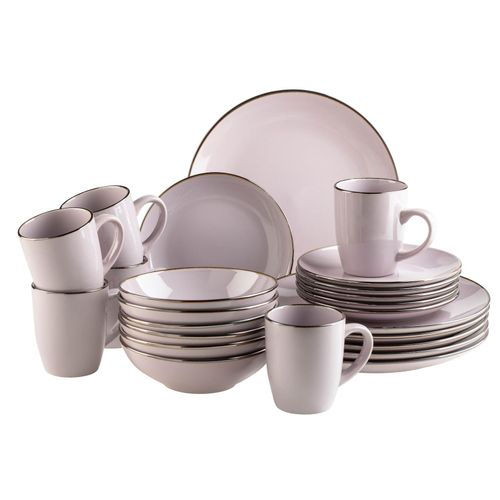 9001794877336 - Kombiservice MÄSER Geschirr-Set Service Metallic Rim Geschirr-Sets Gr 24 tlg lila (lavendel) messingfarben schimernden Umrandung 24 Teile für 6 Personen 9001794877336 - Kombiservice MÄSER Geschirr-Set Service Metallic Rim Geschirr-Sets Gr 24 tlg lila (lavendel) messingfarben schimernden Umrandung 24 Teile für 6 Personen