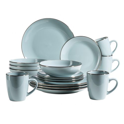 9001794790444 - Mäser Serie Metallic Rim Kombiservice 16 teilig für 4 Personen