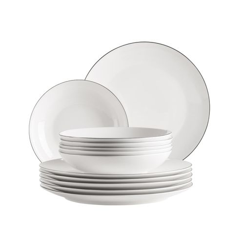 9010933018936 - Tafelservice Porzellan Felise Weiß   Schwarz