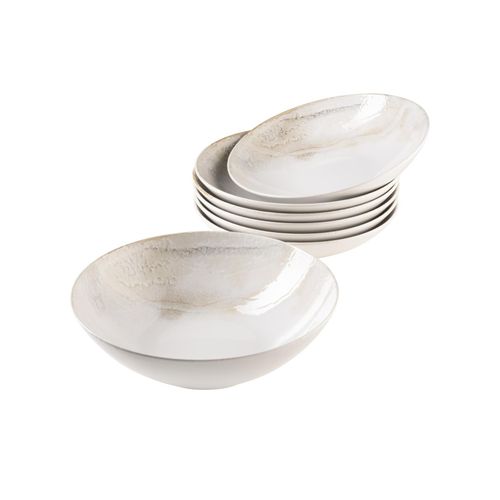 9001794849142 - Salatschüssel-Set Steinzeug Ossia Weiß   Beige