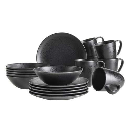 9010933028201 - Frühstücks Set Steinzeug Essential Schwarz