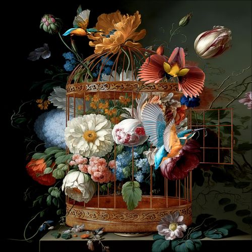 4019449525193 - Glasbild BIRDS AND FLOWERS 4019449525193 - Glasbild BIRDS AND FLOWERS