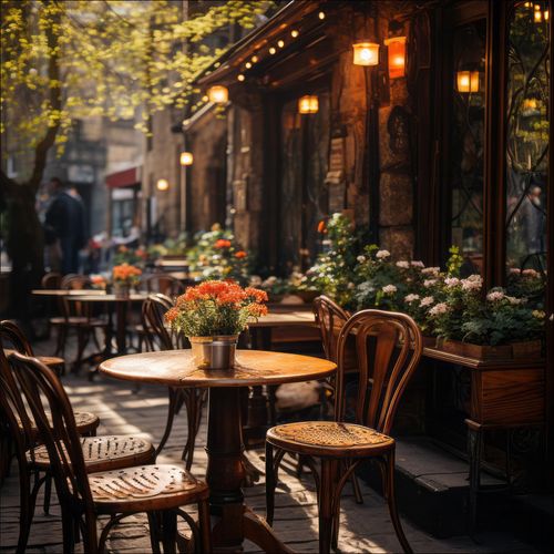 4019449519932 - Glasbild LITTLE STREET CAFE II 4019449519932 - Glasbild LITTLE STREET CAFE II